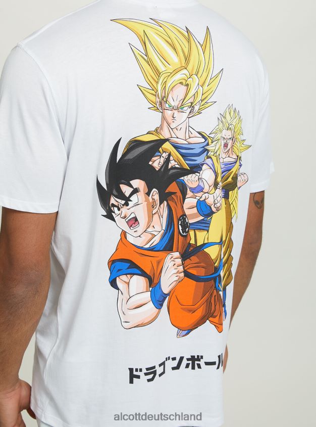 Kleidung de Alcott Männer Dragonball-T-Shirt wh3 weiß 88J68R1104