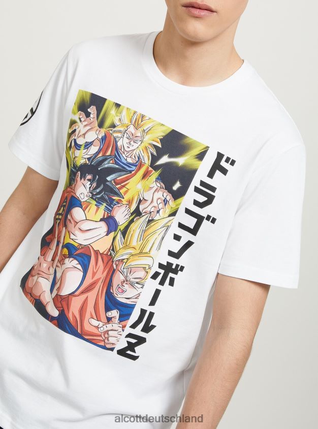 Kleidung de Alcott Männer Dragonball-T-Shirt wh3 weiß 88J68R662
