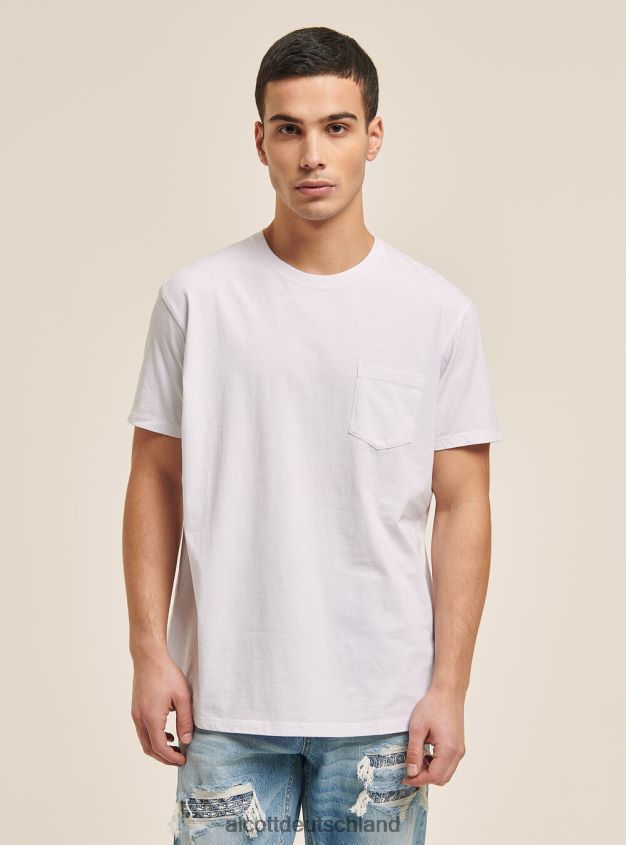 Kleidung de Alcott Männer Maglietta girocollo con taschino aus Baumwolle c0214 blau 88J68R1059
