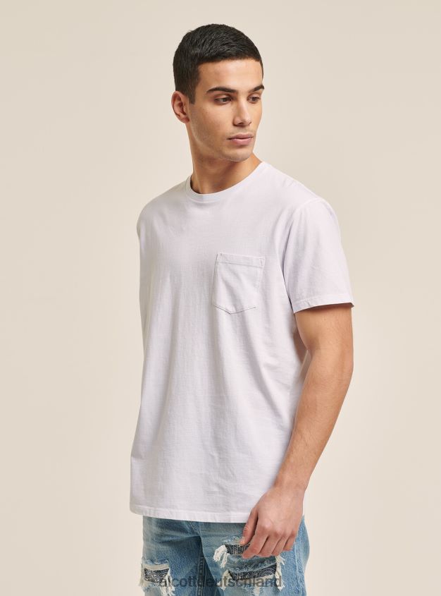 Kleidung de Alcott Männer Maglietta girocollo con taschino aus Baumwolle c0214 blau 88J68R1059