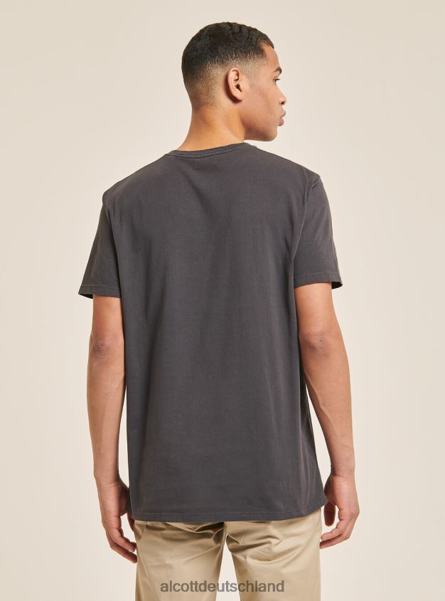 Kleidung de Alcott Männer Maglietta girocollo con taschino aus Baumwolle c0214 blau 88J68R775