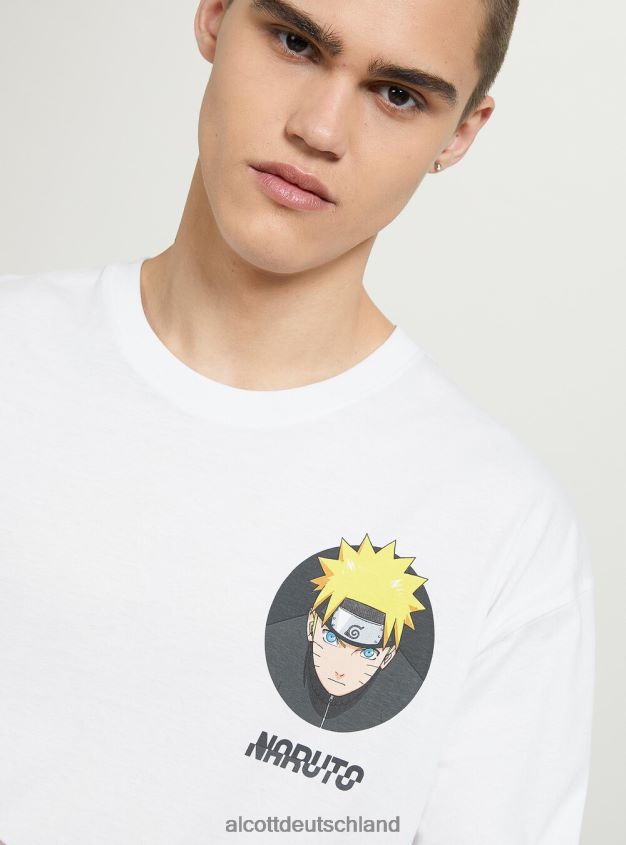 Kleidung de Alcott Männer Naruto-T-Shirt wh3 weiß 88J68R652