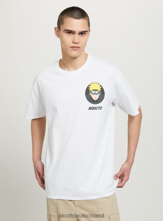 Kleidung de Alcott Männer Naruto-T-Shirt wh3 weiß 88J68R652