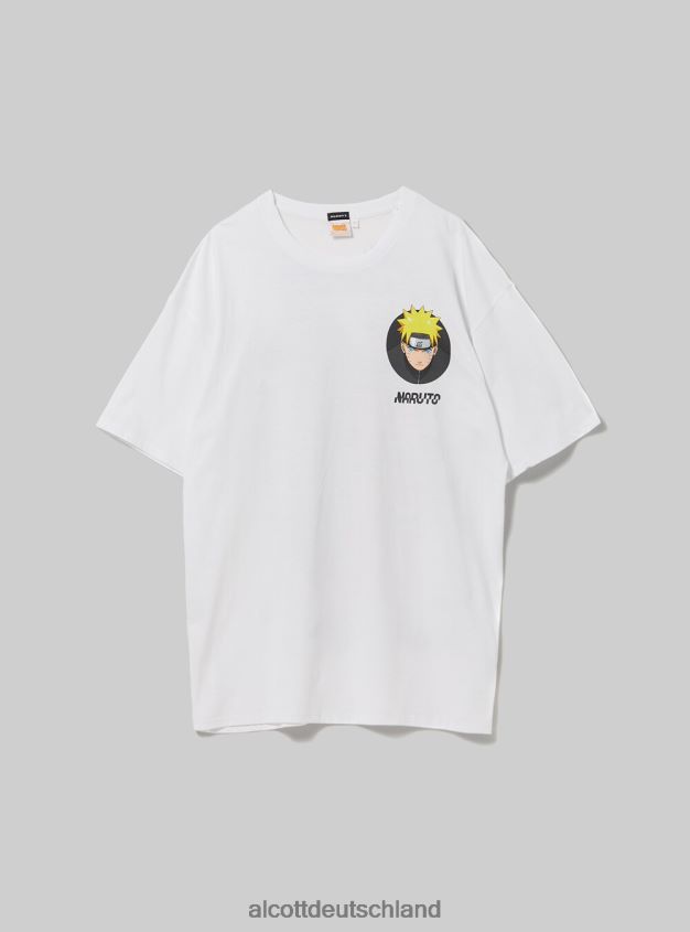 Kleidung de Alcott Männer Naruto-T-Shirt wh3 weiß 88J68R652