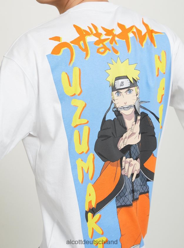 Kleidung de Alcott Männer Naruto-T-Shirt wh3 weiß 88J68R694