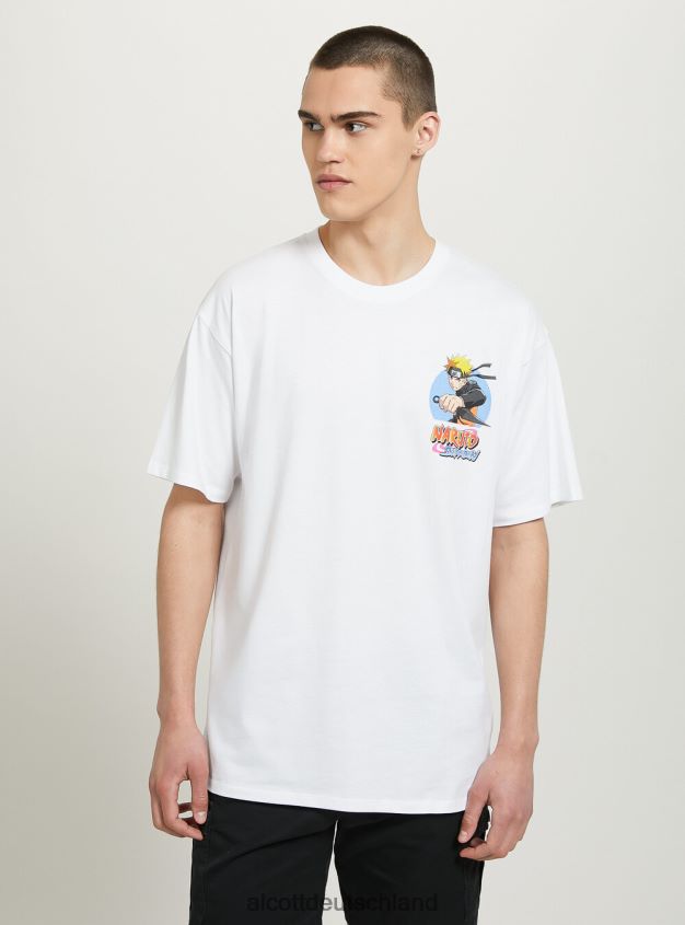 Kleidung de Alcott Männer Naruto-T-Shirt wh3 weiß 88J68R694