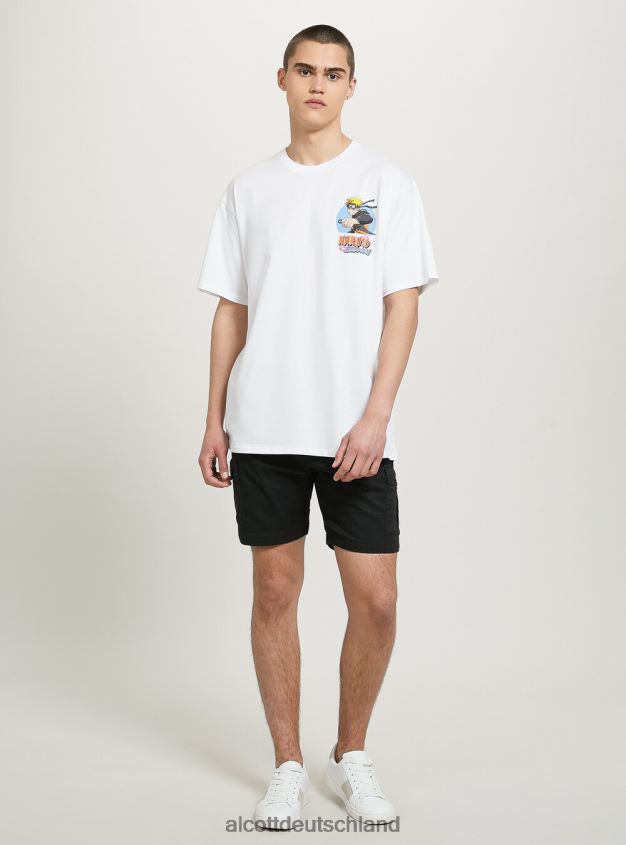 Kleidung de Alcott Männer Naruto-T-Shirt wh3 weiß 88J68R694