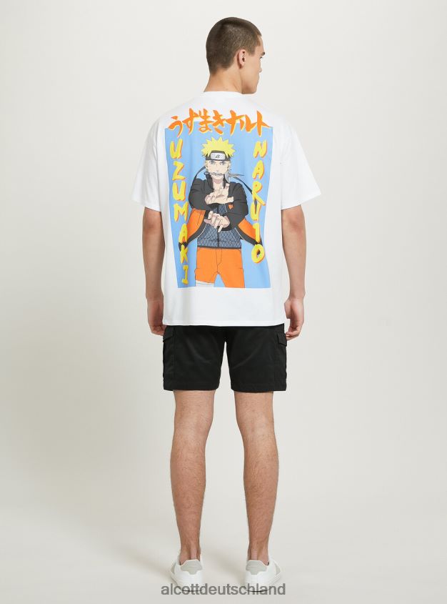 Kleidung de Alcott Männer Naruto-T-Shirt wh3 weiß 88J68R694
