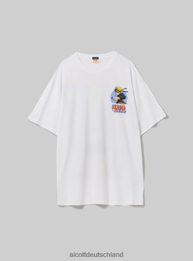Kleidung de Alcott Männer Naruto-T-Shirt wh3 weiß 88J68R694