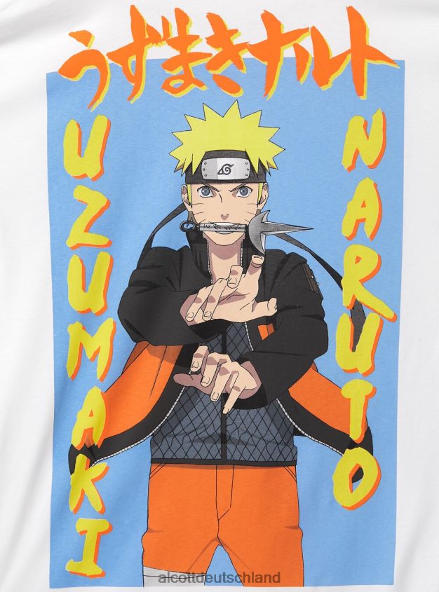Kleidung de Alcott Männer Naruto-T-Shirt wh3 weiß 88J68R694