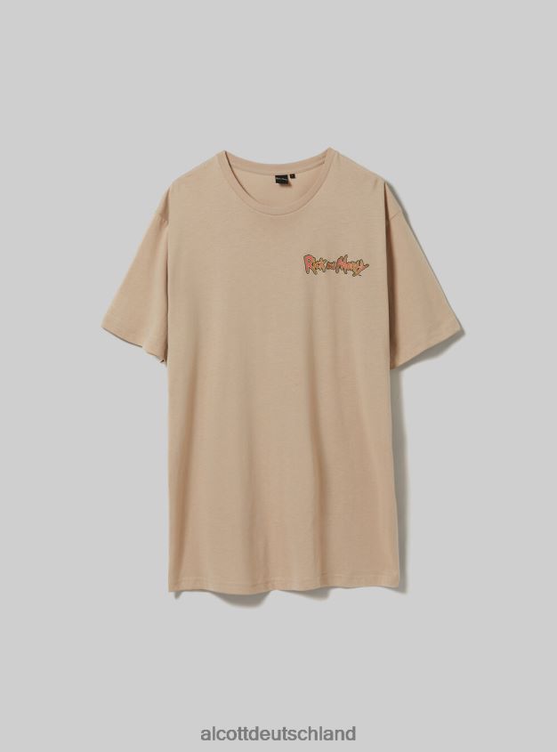 Kleidung de Alcott Männer Rick und Morty T-Shirt bg2 beige mittel 88J68R923