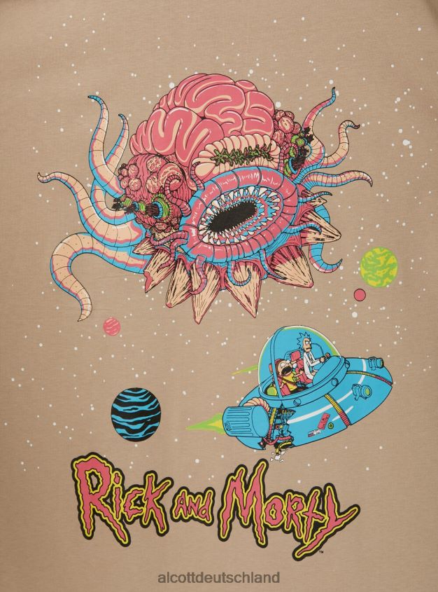 Kleidung de Alcott Männer Rick und Morty T-Shirt bg2 beige mittel 88J68R923