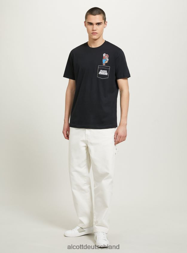 Kleidung de Alcott Männer Super Mario T-Shirt bk1 schwarz 88J68R674