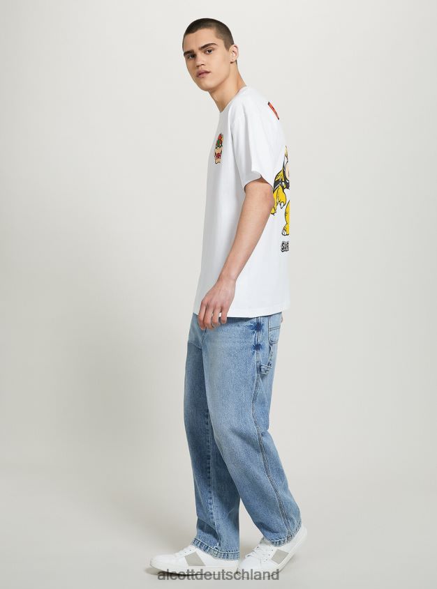 Kleidung de Alcott Männer Super Mario T-Shirt wh3 weiß 88J68R673
