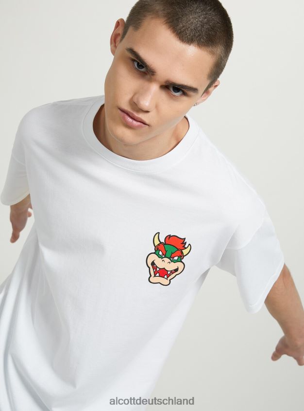 Kleidung de Alcott Männer Super Mario T-Shirt wh3 weiß 88J68R673