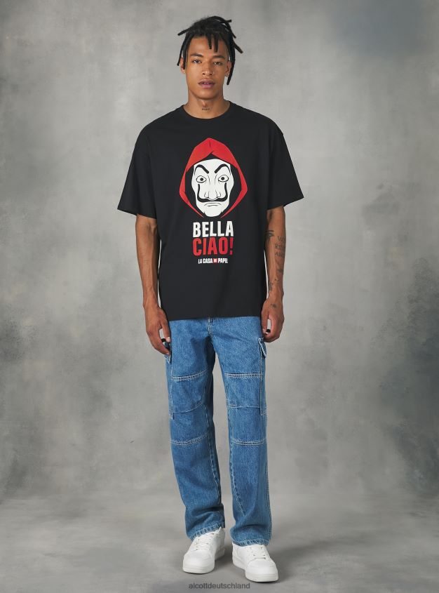 Kleidung de Alcott Männer T-Shirt „La Casa de Papel“. bk1 schwarz 88J68R942