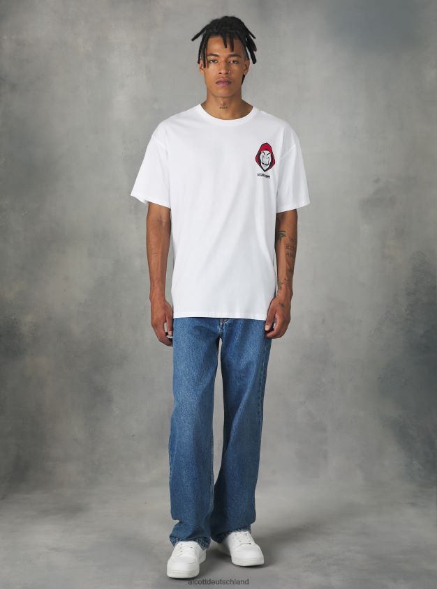 Kleidung de Alcott Männer T-Shirt „La Casa de Papel“. wh3 weiß 88J68R1060