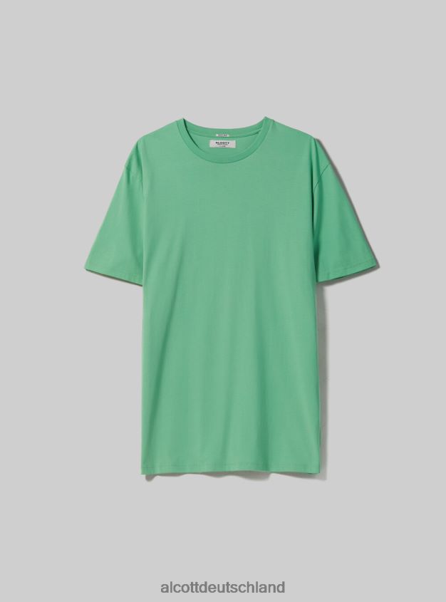 Kleidung de Alcott Männer T-Shirt aus Baumwolle mit Rundhalsausschnitt bk1 schwarz 88J68R1147