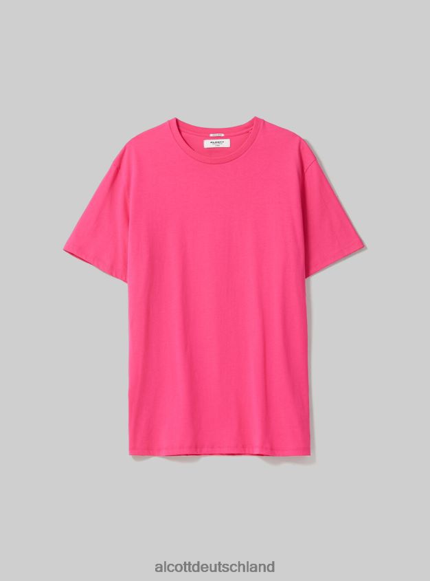 Kleidung de Alcott Männer T-Shirt aus Baumwolle mit Rundhalsausschnitt bk1 schwarz 88J68R1202