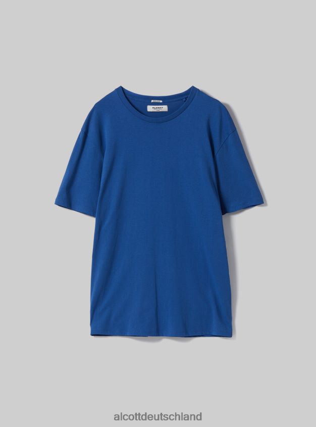 Kleidung de Alcott Männer T-Shirt aus Baumwolle mit Rundhalsausschnitt bk1 schwarz 88J68R791