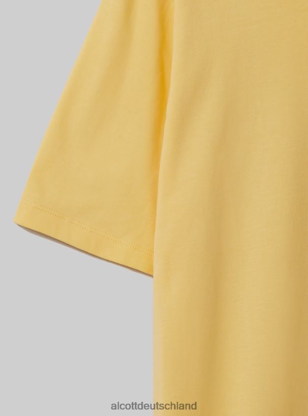 Kleidung de Alcott Männer T-Shirt aus Baumwolle mit Rundhalsausschnitt bk1 schwarz 88J68R792