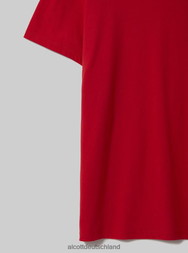 Kleidung de Alcott Männer T-Shirt aus Baumwolle mit Rundhalsausschnitt bk1 schwarz 88J68R963