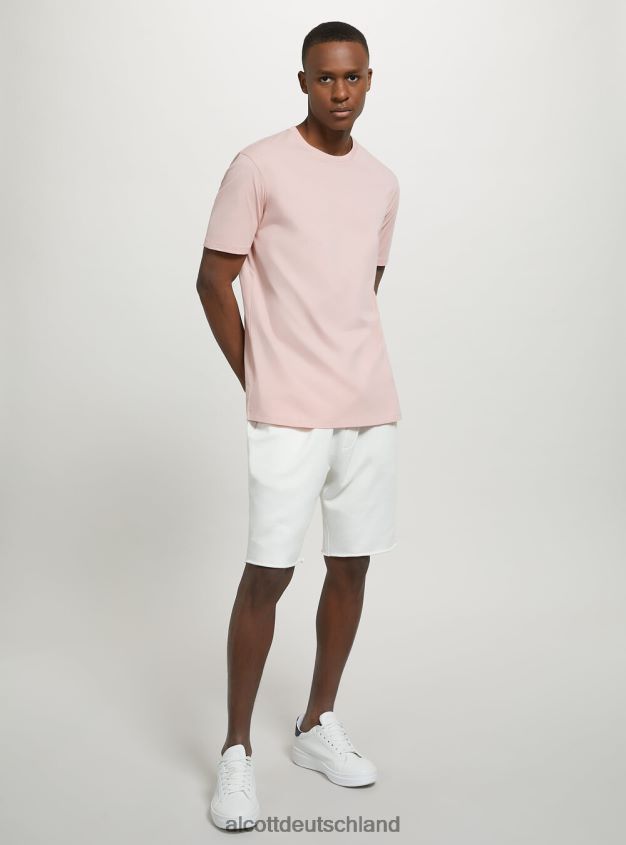 Kleidung de Alcott Männer T-Shirt aus Baumwolle mit Rundhalsausschnitt bk1 schwarz 88J68R972