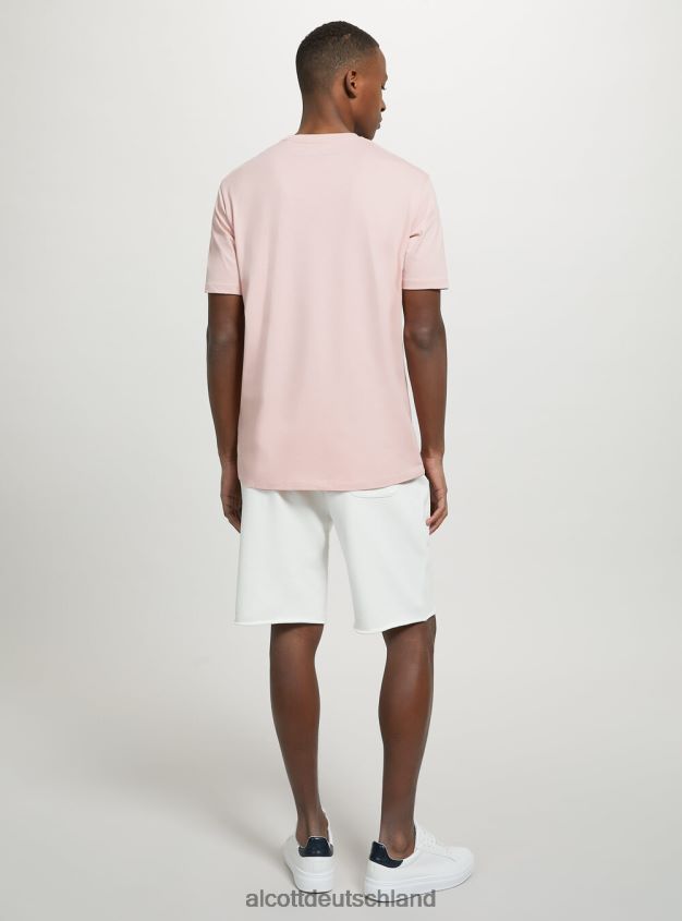 Kleidung de Alcott Männer T-Shirt aus Baumwolle mit Rundhalsausschnitt bk1 schwarz 88J68R972