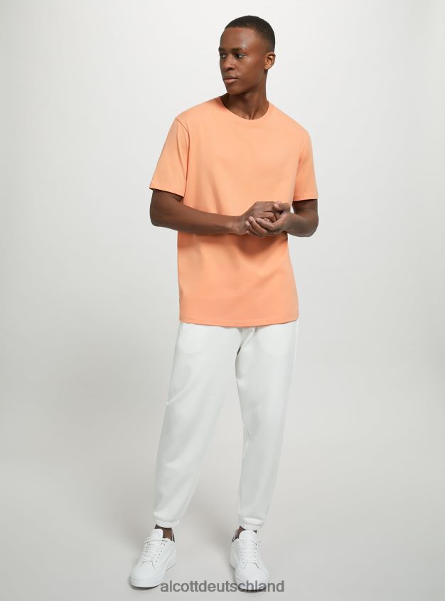 Kleidung de Alcott Männer T-Shirt aus Baumwolle mit Rundhalsausschnitt bk1 schwarz 88J68R976