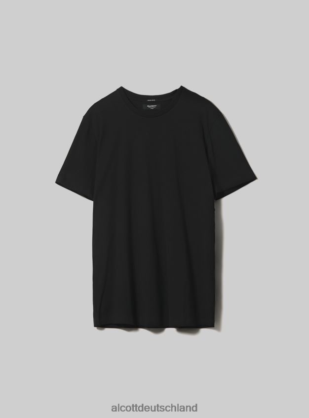 Kleidung de Alcott Männer T-Shirt aus Baumwolle mit Rundhalsausschnitt wh2 weiß 88J68R996