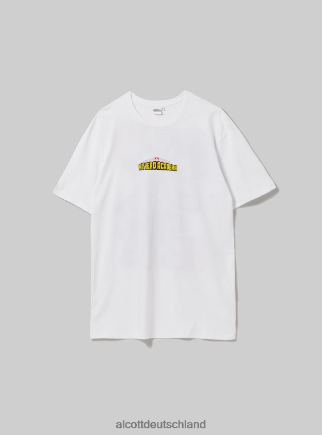 Kleidung de Alcott Männer mein hero academia t-shirt wh3 weiß 88J68R656