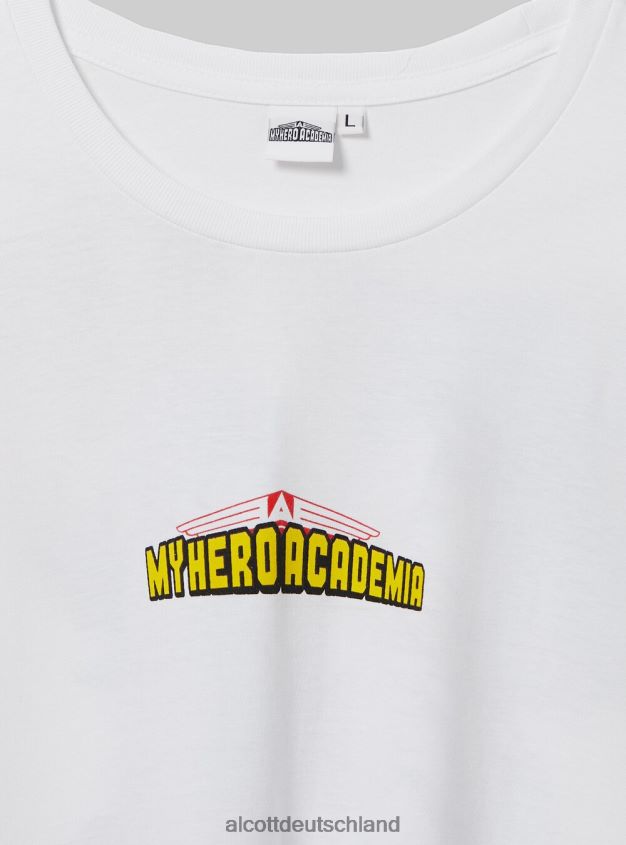 Kleidung de Alcott Männer mein hero academia t-shirt wh3 weiß 88J68R656
