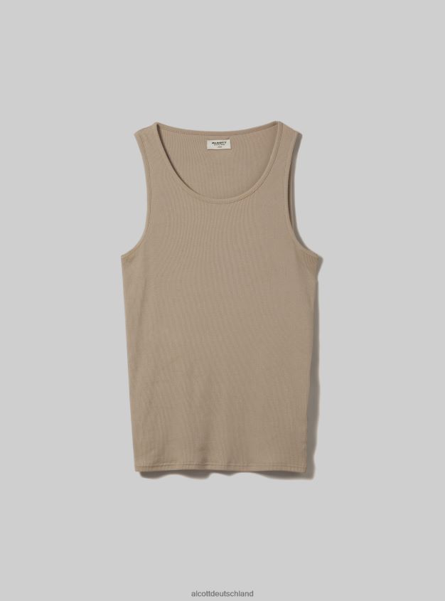Kleidung de Alcott Männer Canotta in Rippe in Tinta Unita wh1 naturweiß 88J68R613
