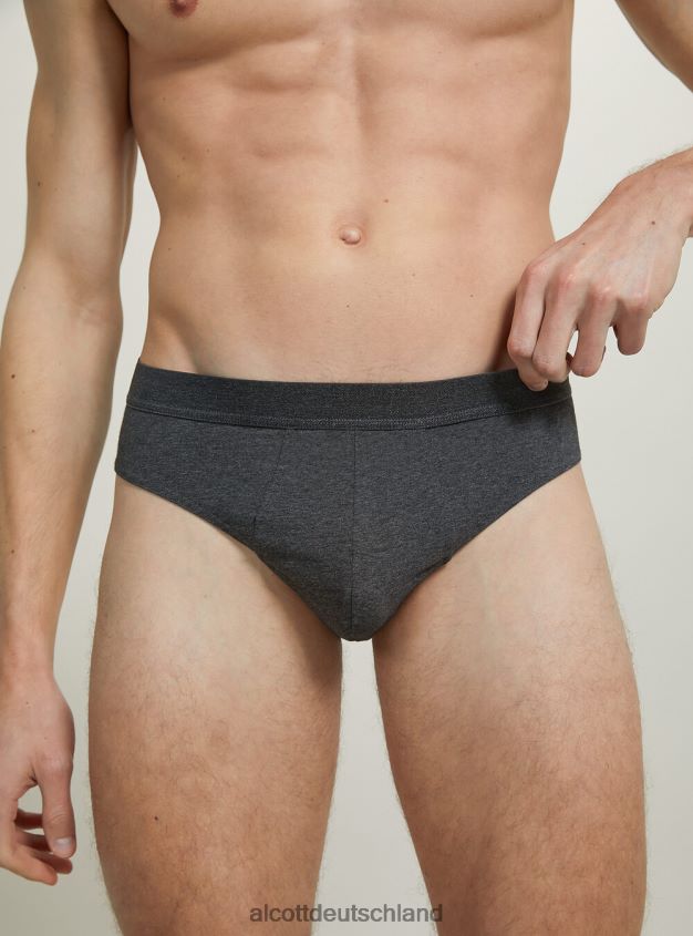 Kleidung de Alcott Männer Set mit 3 Paar Slips aus Stretch-Baumwolle bk1/mgy2/mgy1 88J68R1115