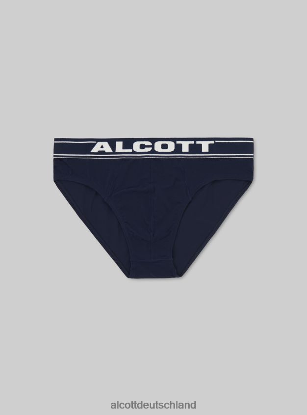 Kleidung de Alcott Männer Slip aus Stretch-Baumwolle mit Logo bk1 schwarz 88J68R789