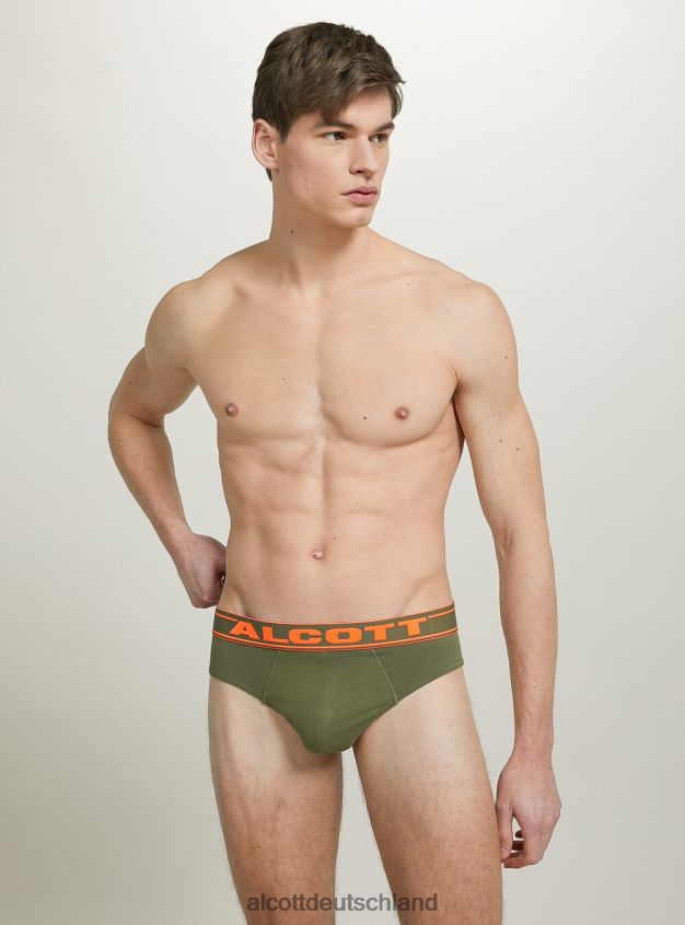 Kleidung de Alcott Männer Slip aus Stretch-Baumwolle mit Logo bk1 schwarz 88J68R840