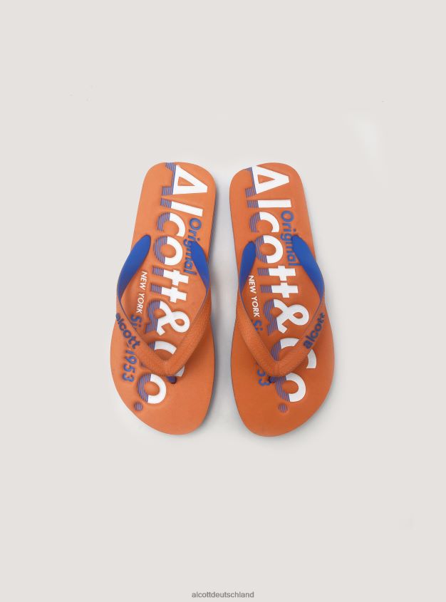 Schuhe de Alcott Männer Flip-Flops mit Logo blaue Marine 88J68R616
