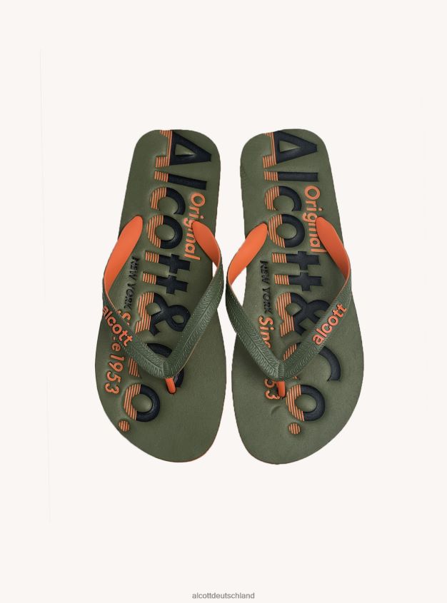 Schuhe de Alcott Männer Flip-Flops mit Logo blaue Marine 88J68R810