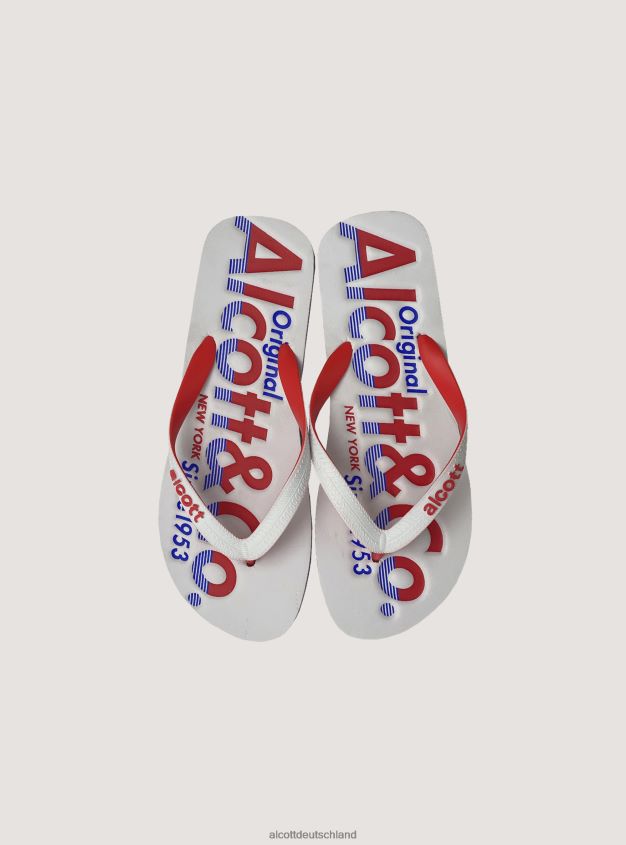 Schuhe de Alcott Männer Flip-Flops mit Logo blaue Marine 88J68R811