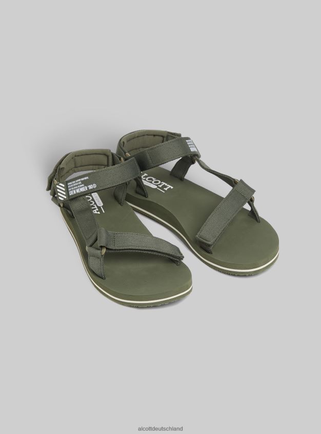 Schuhe de Alcott Männer Sandali aus Gummi mit Chiusura und Strappo bk1 schwarz 88J68R602