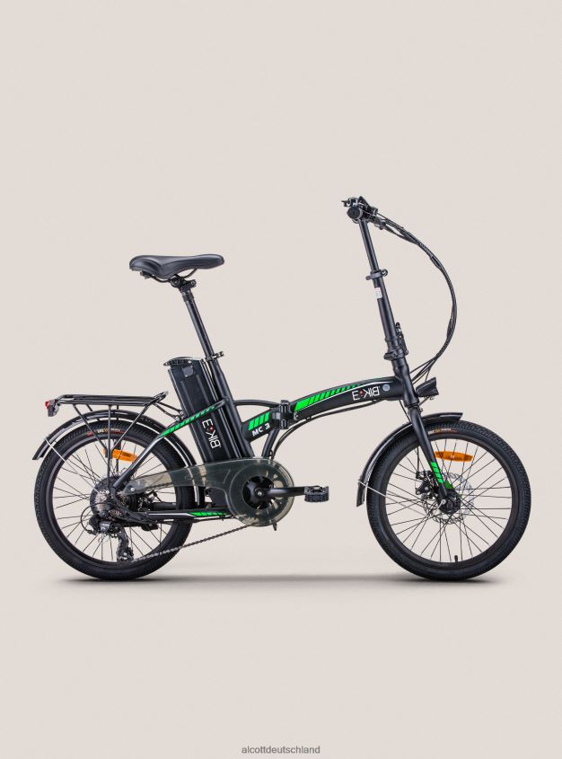 Zubehör de Alcott Männer Elektro-Faltrad E-Bike RKS 250 W Shimano Lithium-Batterie Schwarz 88J68R561