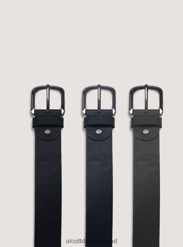 Zubehör de Alcott Männer cintura basica effetto pelle bk1 schwarz 88J68R1213