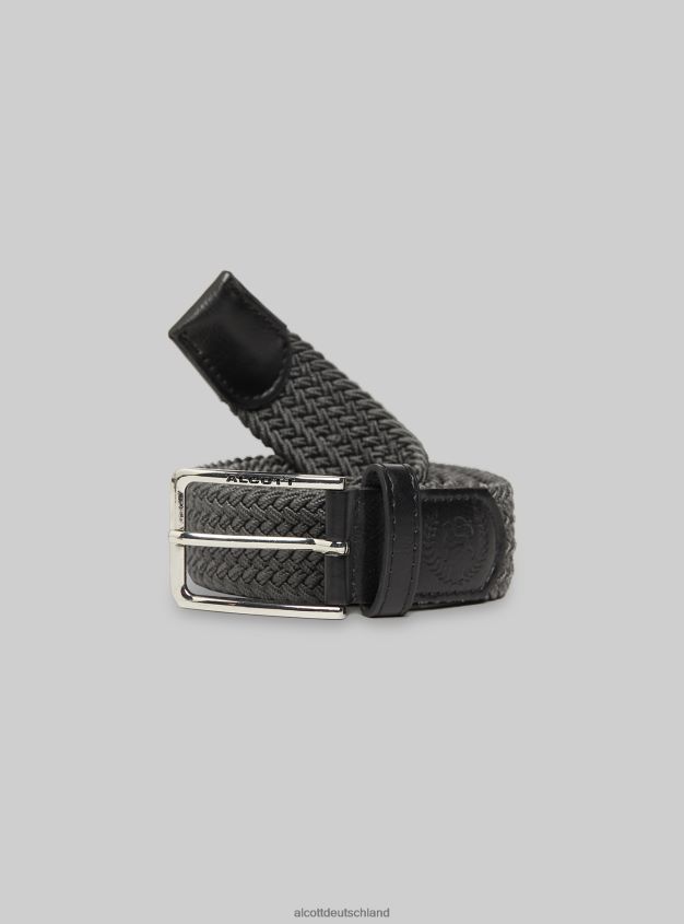 Zubehör de Alcott Männer cintura intrecciata bk1 schwarz 88J68R1206