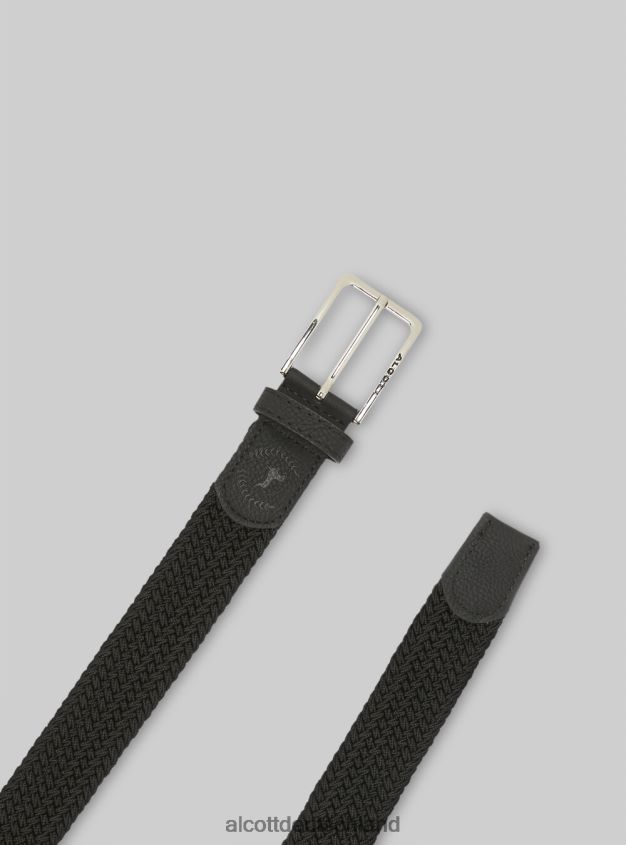 Zubehör de Alcott Männer cintura intrecciata bk1 schwarz 88J68R695