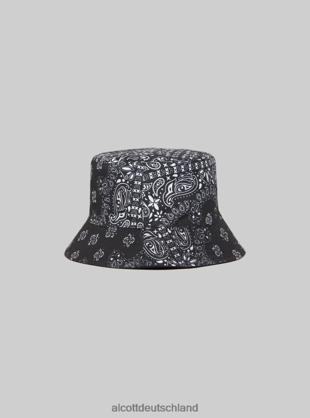Zubehör de Alcott Männer Cappello pescatore con stampa paisley reversible bk1 schwarz 88J68R523