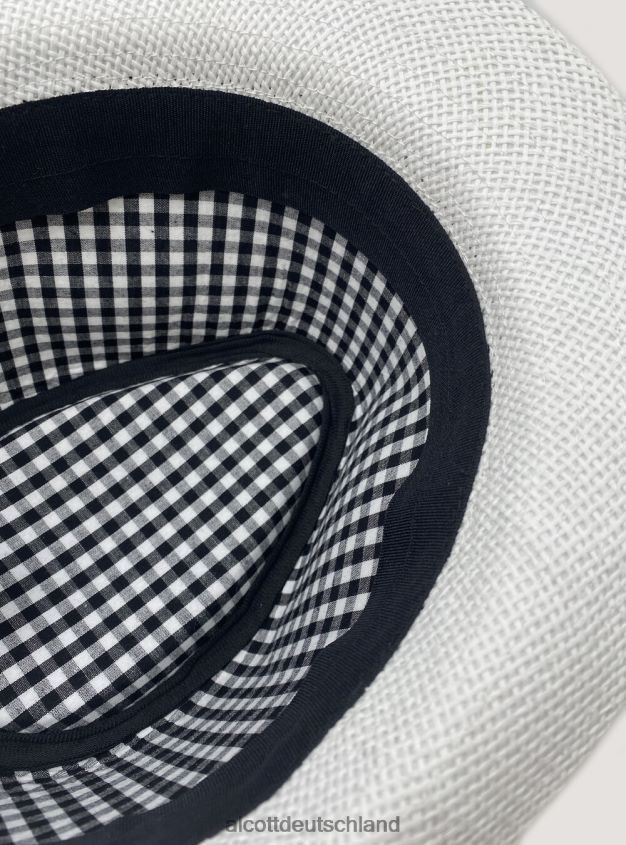 Zubehör de Alcott Männer Hut mit Raffiabast-Effekt wh3 weiß 88J68R773