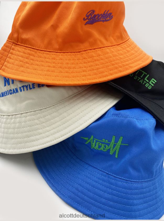 Zubehör de Alcott Männer cappello pescatore con ricamo c330 orange 88J68R1214
