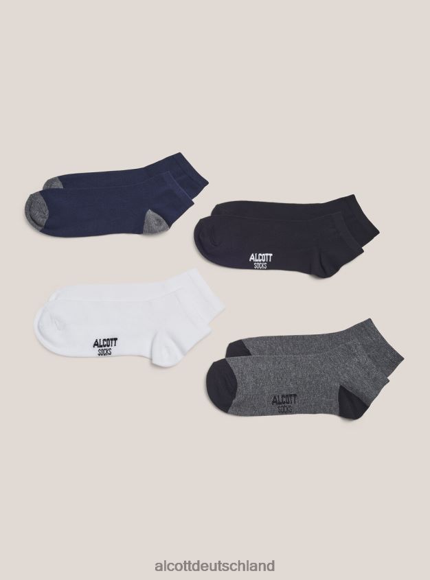 Zubehör de Alcott Männer Set 4 Paia Calzini Basico einzigartig 88J68R1184
