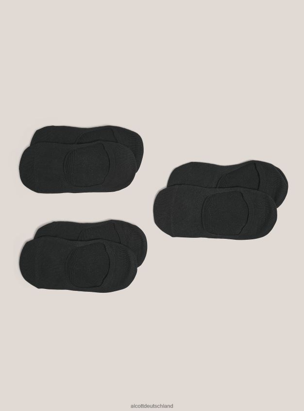 Zubehör de Alcott Männer Set mit 3 Paar Footsies-Socken bk1 schwarz 88J68R1046