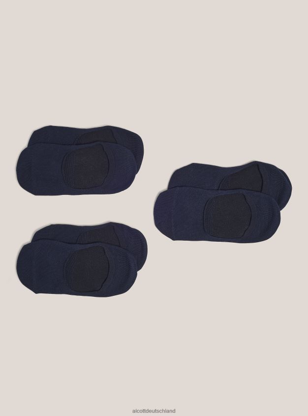 Zubehör de Alcott Männer Set mit 3 Paar Footsies-Socken bk1 schwarz 88J68R1109